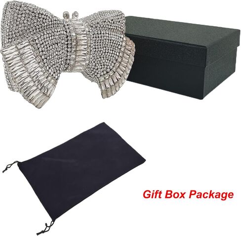 HUANG ZHUANG Bowknot Luxury Crystal Clutch Women Glitter Rhinestone Evening Bag for Party Wedding in Saudi Arabia