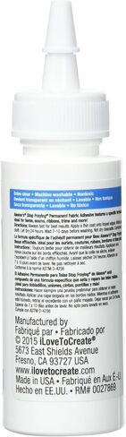 Fabric Glue Permanent Stop-Fraying Solution 2 Floz - Bundle With Embroidery Scissors - Anti Fray Glue, Flexible, Ideal For Cotton, Denim, Synthetics - [Pack Of 1] in Saudi Arabia