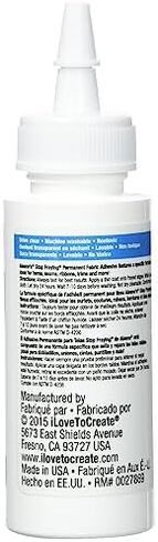 Fabric Glue Permanent Stop-Fraying Solution 2 Floz - Bundle With Embroidery Scissors - Anti Fray Glue, Flexible, Ideal For Cotton, Denim, Synthetics - [Pack Of 1] in Saudi Arabia