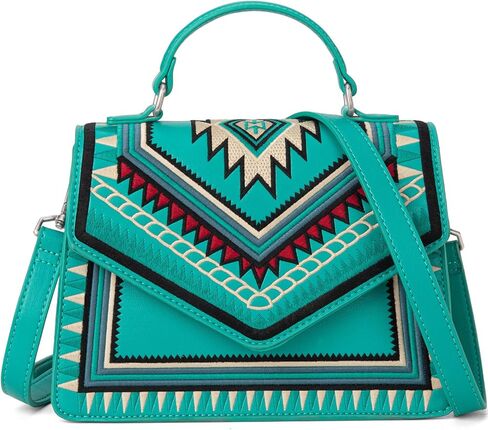 Montana West Aztec Flap Top Handle Bag Vintage Crossbody Purse Clutch Handbag for Women in Saudi Arabia