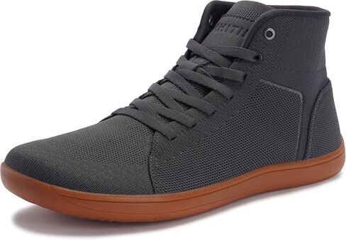 WHITIN Men's High Top Minimalist Barefoot Shoes | Wide Toe Box + Zero Drop Sole in Saudi Arabia