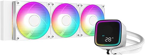 MasterFan MF140 Halo White Edition ARGB Gen2 Lighting Fan, 24 Independently LEDs, PWM Static Pressure Fan, Absorbing Pads for Computer Case & Liquid,for 5V 3-Pin ARGB in Kuwait