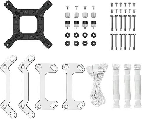 MasterFan MF140 Halo White Edition ARGB Gen2 Lighting Fan, 24 Independently LEDs, PWM Static Pressure Fan, Absorbing Pads for Computer Case & Liquid,for 5V 3-Pin ARGB in Kuwait