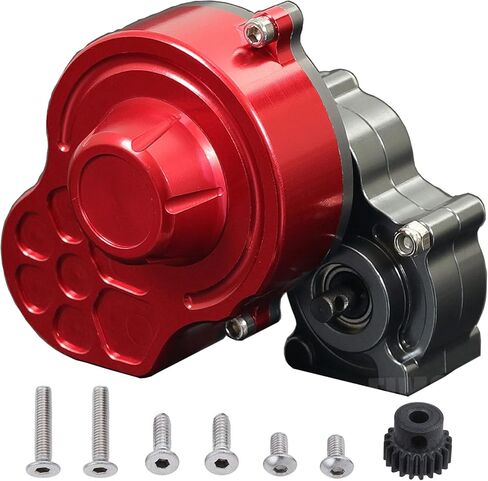 SCX10 Gearbox 48P All Metal Transmission Gearbox with Motor Gear/Protective Cover for 1/10 RC Rock Crawler SCX10 Truck Upgrade Parts SCX10 Upgrades (Transmission Gearbox A) in Saudi Arabia