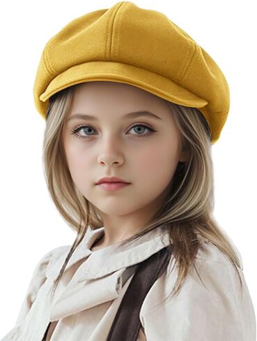 Jastore Kids Boys Girls Newsboy Caps Wool Flat Beret Cabbie Hat for Toddler in Kuwait