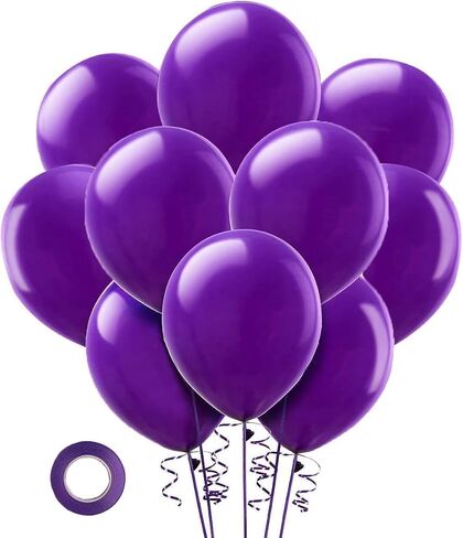 Purple Balloons, 50 pcs 12 Inch Purple Balloons, Dark Purple Balloons for Balloon Garland or Balloon Arch as Party Decorations, Baby Shower Decorations, Wedding Decorations,Graduation Anniversary in Saudi Arabia