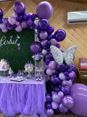 Purple Balloons, 50 pcs 12 Inch Purple Balloons, Dark Purple Balloons for Balloon Garland or Balloon Arch as Party Decorations, Baby Shower Decorations, Wedding Decorations,Graduation Anniversary in Saudi Arabia