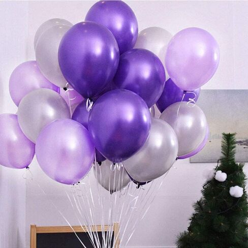 Purple Balloons, 50 pcs 12 Inch Purple Balloons, Dark Purple Balloons for Balloon Garland or Balloon Arch as Party Decorations, Baby Shower Decorations, Wedding Decorations,Graduation Anniversary in Saudi Arabia