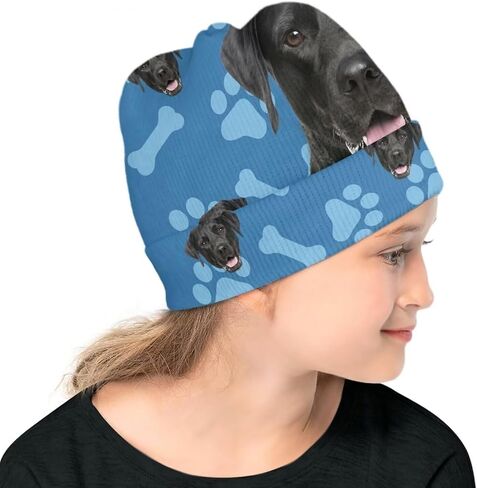 Cute Fun Graphic Beanie Hats for Boys Girls Fall Winter Casual Knit Warm Soft Cuffed Beanies in Kuwait
