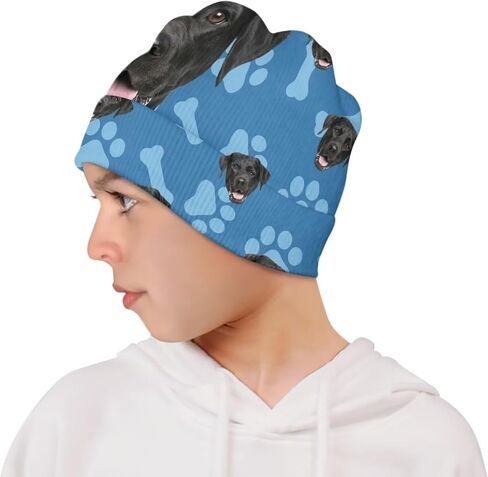 Cute Fun Graphic Beanie Hats for Boys Girls Fall Winter Casual Knit Warm Soft Cuffed Beanies in Kuwait