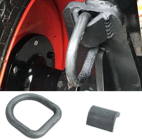 1/2" 12000LBS Heavy Duty Weld-On Forged D Ring with Welding Clips for Securing ATVs, UTVs, Riding Mowers, and Other Heavy Cargo.(12 Pack) in Saudi Arabia