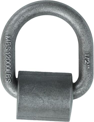 1/2" 12000LBS Heavy Duty Weld-On Forged D Ring with Welding Clips for Securing ATVs, UTVs, Riding Mowers, and Other Heavy Cargo.(12 Pack) in Saudi Arabia