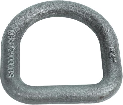 1/2" 12000LBS Heavy Duty Weld-On Forged D Ring with Welding Clips for Securing ATVs, UTVs, Riding Mowers, and Other Heavy Cargo.(12 Pack) in Saudi Arabia