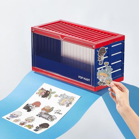 حاوية عرض مضيئة من سلسلة POP MART DIMOO'S Holiday in the USA، حافظة حاوية عرض لمجموعة ألعاب الصناديق العمياء in Kuwait