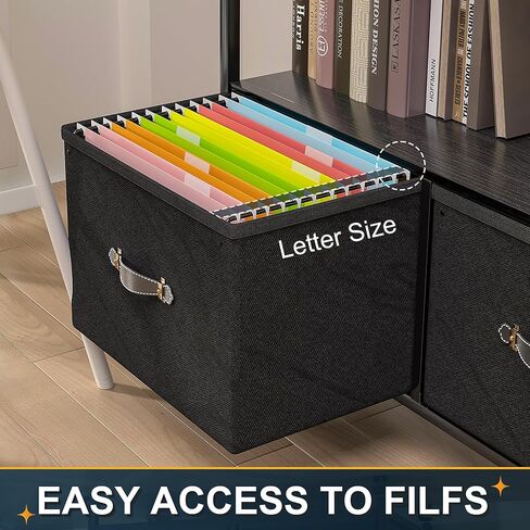 خزانة ملفات جانبية متنقلة من VECELO مع 3 أرفف تخزين مفتوحة، مثالية للمجلدات بحجم الحروف، مع عجلات قابلة للقفل، إطار فولاذي قوي، مثالية للمكتب، بني، أسود in Kuwait