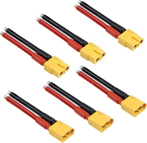 3 Pairs TMH XT60 Plug Connector Female and Male with 50mm - 14 AWG Soft Silicone Wire for RC Lipo Battery FPV Cable Drone Car Boat (3 Male+3 Female) in Kuwait