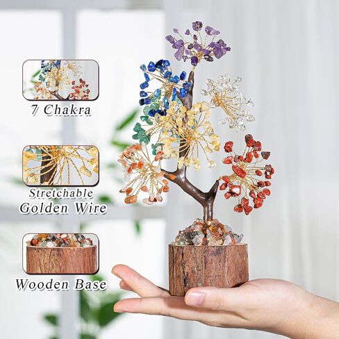MAIBAOTA 7 Chakra Tree Crystal Tree for Positive Energy Home Office Decor Crystal Decor Crystal Tree of Life for Meditation in Kuwait