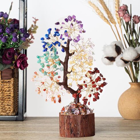 MAIBAOTA 7 Chakra Tree Crystal Tree for Positive Energy Home Office Decor Crystal Decor Crystal Tree of Life for Meditation in Kuwait