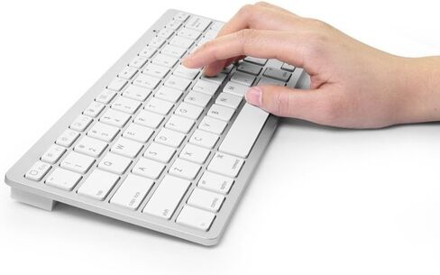 iKKEGOL USB Slim Mini Wired 78 Key Small Super Thin Compact Keyboard for Desktop Laptop PC Win 7 Mac (White) in Saudi Arabia