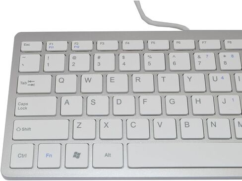 iKKEGOL USB Slim Mini Wired 78 Key Small Super Thin Compact Keyboard for Desktop Laptop PC Win 7 Mac (White) in Saudi Arabia