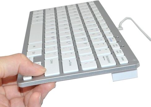 iKKEGOL USB Slim Mini Wired 78 Key Small Super Thin Compact Keyboard for Desktop Laptop PC Win 7 Mac (White) in Saudi Arabia