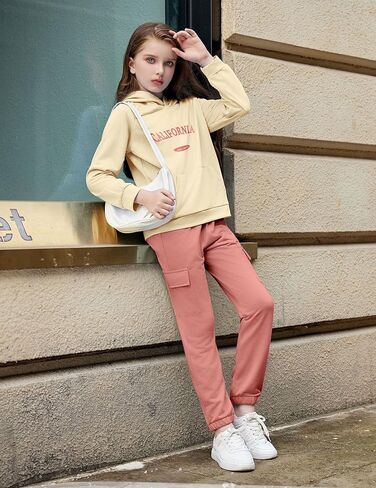 Arshiner 2 قطعة ملابس الفتيات التعادل صبغ Sweatsuits بانت مجموعة طويلة الأكمام بلوزات رياضية و Sweatpants مع جيوب in Saudi Arabia