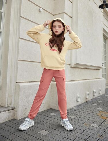 Arshiner 2 قطعة ملابس الفتيات التعادل صبغ Sweatsuits بانت مجموعة طويلة الأكمام بلوزات رياضية و Sweatpants مع جيوب in Saudi Arabia