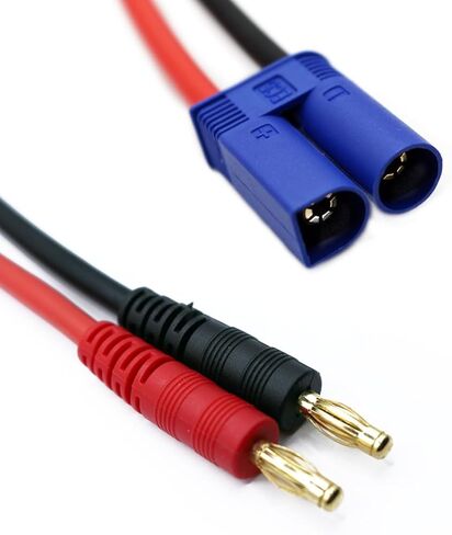 2 قطعة EC5 ذكر موصل إلى 4 مللي متر الموز التوصيل RC بطارية التوازن شحن كابل محول 12AWG 30 سنتيمتر سلك السيليكون شاحن ل RC بطارية شاحن التوازن in Kuwait
