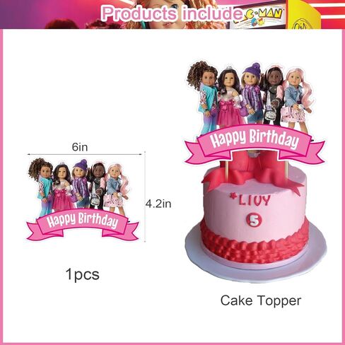 37Pcs American Doll Party Cake&Cupcake Toppers for Birthday Party Supplies,Boys' Theme Birthday Party Decoration in Saudi Arabia