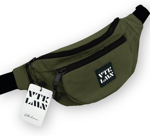 Vatkalimon Belt Beg Set. Green, Brick Color and Beige Crossbody Bags, Fanny Pack with 2 Pockets and small Pocket, Unisex Sling Bag Crossbody Bags For Women Chest Bag Fit All Phones in Saudi Arabia