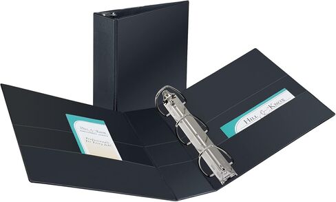 Avery Durable 3 Ring Binder, 3" One Touch EZD Rings, Label Holder, 1 Black Binder (07701) in Saudi Arabia