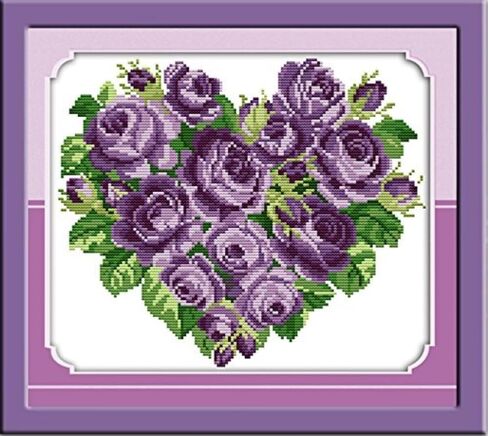 CaptainCrafts Cross Stitch Kits for Adults Sunflower Stamped Cross Sttich Printed 14CT Fabric Cross Stitching DIY Art DMC Needlecrafts Embroidery Kit for Adults (Preprinted 14CT, Sunflower) in Saudi Arabia