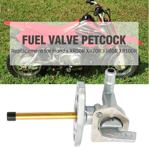 Fuel Valve Petcock for Honda XR50R XR70R XR80R XR100R CRF50 CRF50F CRF70F CRF80F CRF100F, Replace 16960-GEL-701/16950-GCF-671 in Saudi Arabia