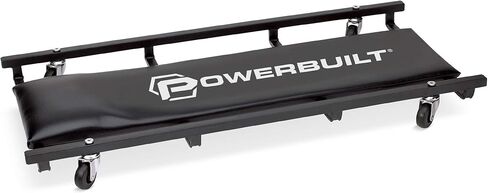 زاحف المرآب الدوار مقاس 36 بوصة من Powerbuilt، جسم فولاذي أنبوبي، رغوة مبطنة ومسند للرأس، إصلاح السيارات، سعة 250 رطل - 640940 in Kuwait