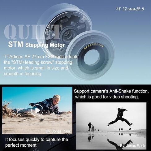 TTArtisan AF 27mm F2.8 f/2.8 XF-Mount Auto Focus STM Lens for Fujifilm Fuji X-Mount Cameras X-T10 X-T2 X-T20 X-T30 X-T3 X-T4 X-T5 X-T100 X-T200 X-T30 X-PR01 X-PR02 X-PR03 X-E4 -Black in Saudi Arabia