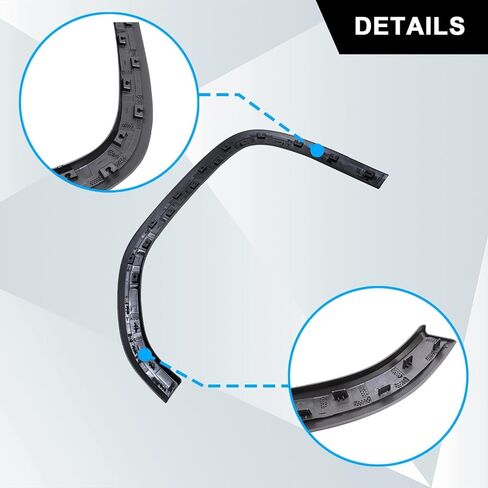 SecosAutoparts Front Right Side Fender Moulding Wheel Arch Trim Compatible with GMC Sierra 1500 2019-2023# 84492974 85522781 GM1291265 in Saudi Arabia