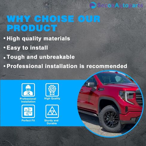 SecosAutoparts Front Right Side Fender Moulding Wheel Arch Trim Compatible with GMC Sierra 1500 2019-2023# 84492974 85522781 GM1291265 in Saudi Arabia