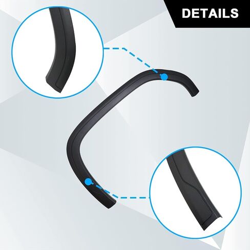 SecosAutoparts Front Right Side Fender Moulding Wheel Arch Trim Compatible with GMC Sierra 1500 2019-2023# 84492974 85522781 GM1291265 in Saudi Arabia