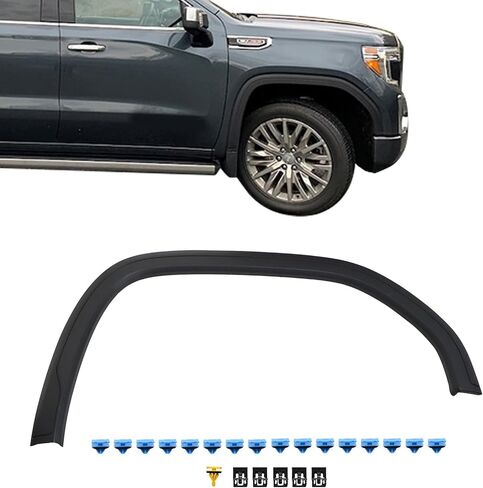 SecosAutoparts Front Right Side Fender Moulding Wheel Arch Trim Compatible with GMC Sierra 1500 2019-2023# 84492974 85522781 GM1291265 in Saudi Arabia