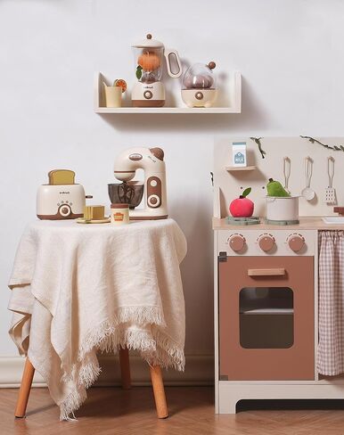 أجهزة المطبخ للعب التظاهري من ROBUD، مجموعة طعام ألعاب المطبخ للأطفال مع جهاز طهي بالبخار للبيض، وخلاط، ومحمصة، وخلاط مع أصوات واقعية، وإكسسوارات المطبخ للعب للأطفال الصغار (4 مجموعات) in Kuwait