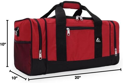 Everest Luggage Sporty Gear Bag, Red/Black, Red/Black, One Size in Saudi Arabia