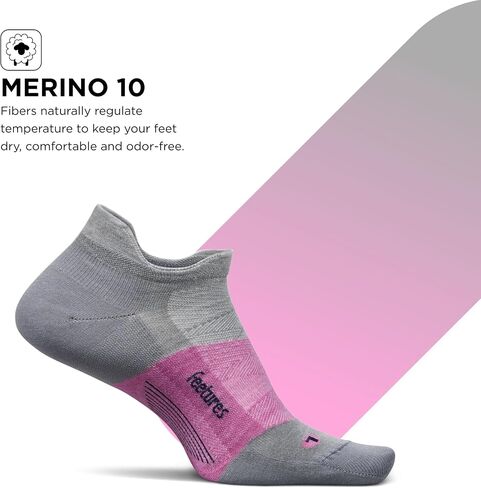 Feetures Women's Merino 10 Max Cushion No Show Tab in Saudi Arabia