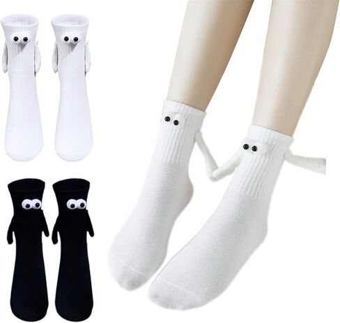 Novel Magnetic Holding hands Socks for Men Women and kids, Creative Magnetic Design,2 Pairs in Saudi Arabia