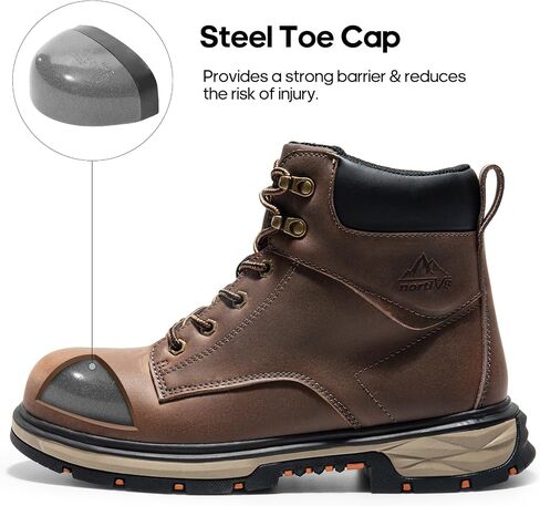 NORTIV 8 Steel Toe Work Boots for Men Waterproof Slip on Safety Construction Boots in Saudi Arabia