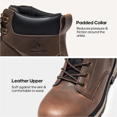 NORTIV 8 Steel Toe Work Boots for Men Waterproof Slip on Safety Construction Boots in Saudi Arabia