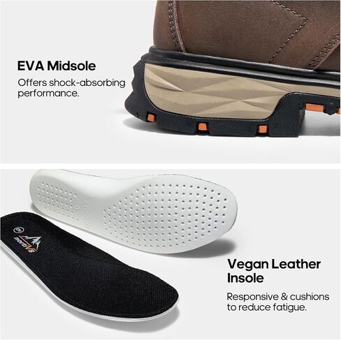 NORTIV 8 Steel Toe Work Boots for Men Waterproof Slip on Safety Construction Boots in Saudi Arabia