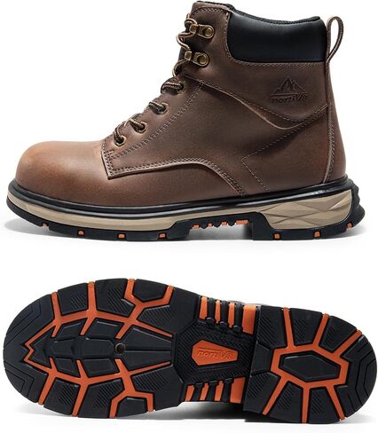 NORTIV 8 Steel Toe Work Boots for Men Waterproof Slip on Safety Construction Boots in Saudi Arabia