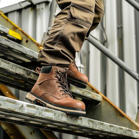 NORTIV 8 Steel Toe Work Boots for Men Waterproof Slip on Safety Construction Boots in Saudi Arabia