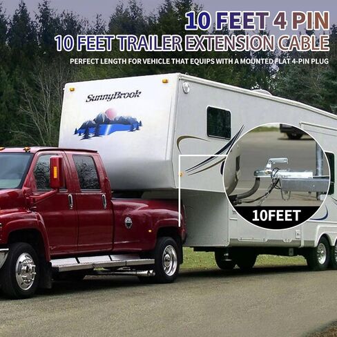 4 دبوس مقطورة الأسلاك تسخير 3FT، 18 AWG 4 طريقة شقة مقطورة الأسلاك تمديد موصل تسخير السيارة الجانب مقطورة الجانب 4 الشق مقطورة ضوء المكونات مقطورة وصلة وصلة الأسلاك تمديد in Kuwait