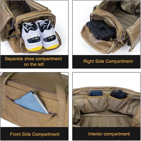 IDOGEAR Tactical Deployment Bag Military Duffle Bag 33L With Shoe Compartment Heavy-Duty Luggage Bag For Outdoor Hiking Traveling Camping(Multi-camo) in Kuwait